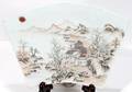 071045 CHINESE EN GRISAILLE PORCELAIN PLAQUE C1800
