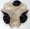 070025 SEGUSO MURANO GLASS BLACK AMETHYST BOWL H3
