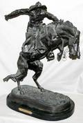 070048 AFTER F REMINGTON BRONZE BRONCO BUSTER