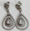 062057 PEAR FORM DANGLING EARRINGS W 2CT DIAMONDS