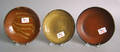 Three redware plates
