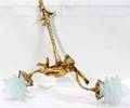 060029 GILT BRONZE CHANDELIER C1930 H22 W15