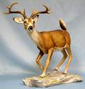 063431 BOEHM BISQUE FIGURE WHITE TAILED BUCK 1984