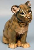 063429 COPENHAGEN PORCELAIN FIGURE LION CUB H58