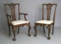 Six Chippendale style dining chairs