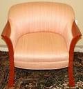 063063 PEACH SILKUPHOLSTERED ARMCHAIR H31