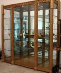 063031 BRONZE APPLIQU  GLASS DISPLAY CABINET
