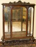 063057 VICTORIAN MAHOGANY SHOWCASE C1890 H715