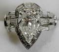 052029 5CT PEAR SHAPE LADYS DIAMOND RING SI2 J
