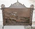 051017 WROUGHT IRON FIREPLACE SCREEN C1910