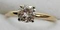 051066 YELLOW GOLD  DIAMOND SOLITAIRE RING