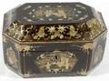 051001 CHINESE EXPORT LACQUERED WOOD TEA CADDY