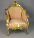 French gilded armchair
