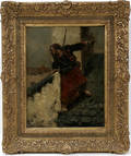 112081 WM C BEAUQUESNE OIL ON PANEL MOORISH GUARD