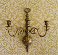 111139 BRASS THREELIGHT SCONCES