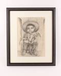 Diego Rivera Signed Drawing of a Boy c 1942