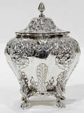 111080 HENNELL STERLING SILVER TEA CADDY