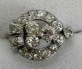 111102 10 IRIDIUM PLATINUM  DIAMOND LADYS RING