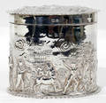 111090 VICTORIAN STERLING SILVER TEA CADDY