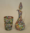 111172 MILLEFLEUR BLOWNGLASS CRUET  TUMBLER