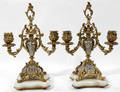12061 FRENCH CHAMPLEVE 2 LIGHT CANDLEABRA H 12