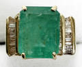 122116 GOLD 936CTS EMERALD 160CTS DIAMOND RING