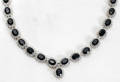 120077 14K GOLD 55CT SAPPHIRE  2CT DIAMOND NECKLACE