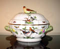 111221 HEREND PORCELAIN TUREEN ROTHSCHILD BIRD