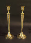 111205 WHITING STERLING SILVER TALL CANDLESTICKS
