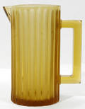 12088 LALIQUE JAFFA FROSTED AMBER CRYSTAL PITCHER