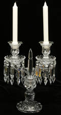 121137 BACCARAT CRYSTAL CANDELABRUM H 13 W 9 12