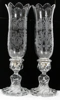 121134 BACCARAT CRYSTAL CANDLESTICKS W HURRICANES 2