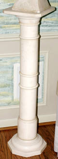 121130 ITALIAN CARRARA MARBLE PEDESTAL H 39 W 10
