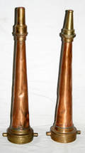 120120 BRASS  COPPER FIRE HOSE NOZZLES 2  H 18