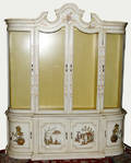 110116 CHINOISERIE  ANTIQUED BREAKFRONT