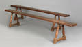 Pair of William  Mary fruitwood mortised benches early 18th c