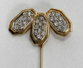 102156 GOLD  DIAMOND TRIPLE RECTANGULAR DESIGN PIN
