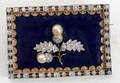 102154 DIAMOND ENAMEL  PEARL BROOCH