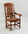 Pennsylvania walnut wainscot armchair ca 1720