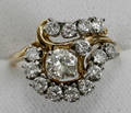 101150 YELLOW GOLD  DIAMOND LADYS RING