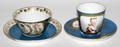 101122 SEVRES FRENCH PORCELAIN TEA CUPS  SAUCERS