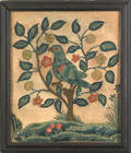 Philadelphia wool on linen needlework ca 1750