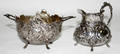 101113 CONTINENTAL SILVER REPOUSSE SUGAR  CREAMER
