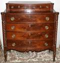 092069 MASSACHUSETTS MAHOGANY CHEST OF DRAWERS