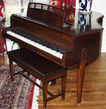 12130 ART DECO CABLENELSON MAHOGANY BBY GRAND PIANO
