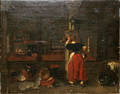 12115 DUTCH OIL ON CANVAS TAVERN MAIDEN IN PUB