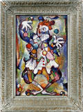 11149 JLW OIL ON CANVAS CLOWN 20TH C 22x14