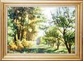 11143 LARRY J BLOVITS OIL ON CANVAS APPLE ORCHARD