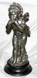 10107 FRENCH BRONZE SCULPTURE ANTIQUE FAIRY H16