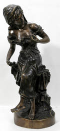 122189 BRONZE CASTING AFTER BRONZE OF STANDING GIRL